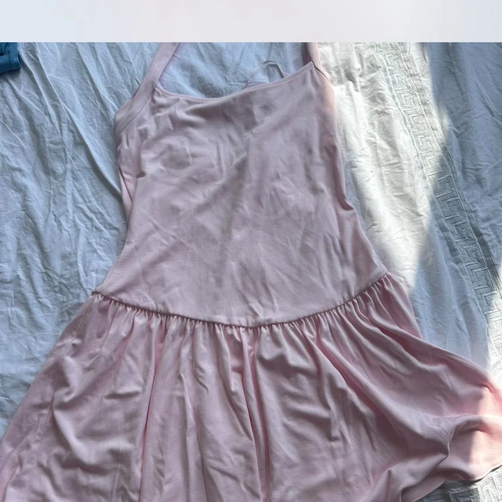 Aritzia Pink Women's Halter Neck Dress - Picture 3 of 4